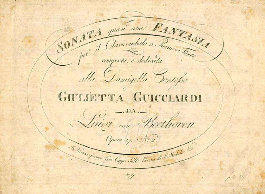 Cover page from his Moonlight Sonata: From Wikipedia.com