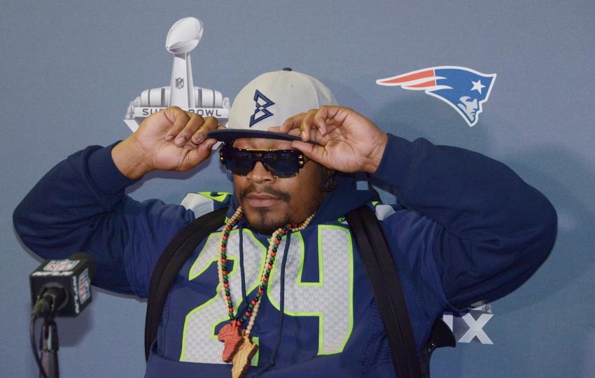 Marshawn+Lynch+has+taken+advantage+of+the+NFLs+commercialization+with+his+Beast+Mode+Brand