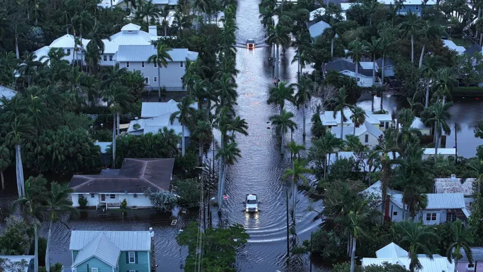 Flooded streets in Punta Gorda, Florida. Photo by Joe Raedle