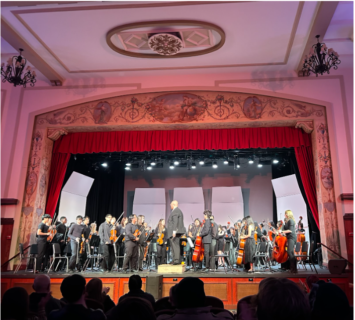 Photo of combined orchestra